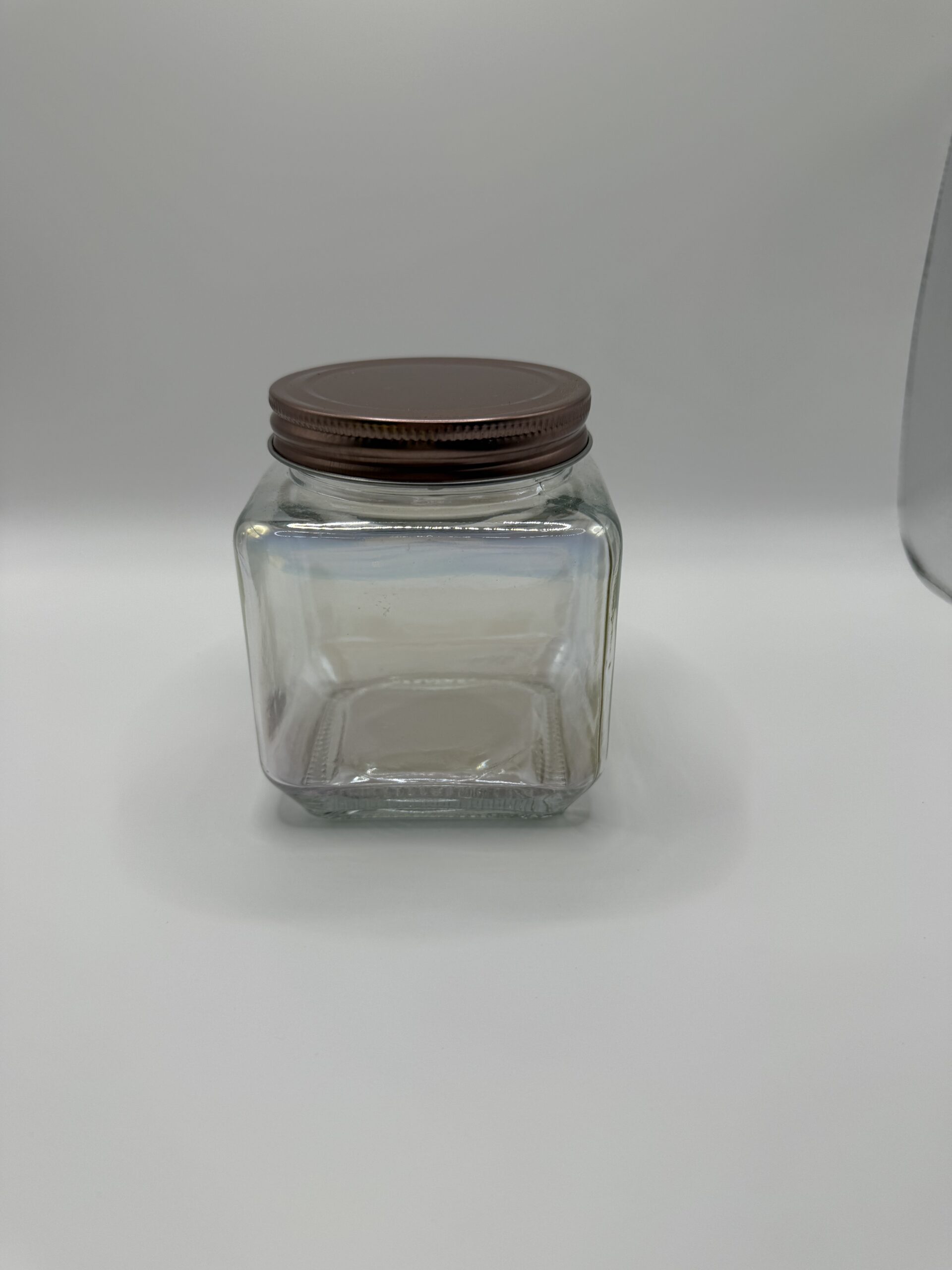 16oz Glazed Glass Jar with Metal Lid