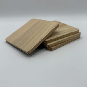 4in Wood Coaster Square