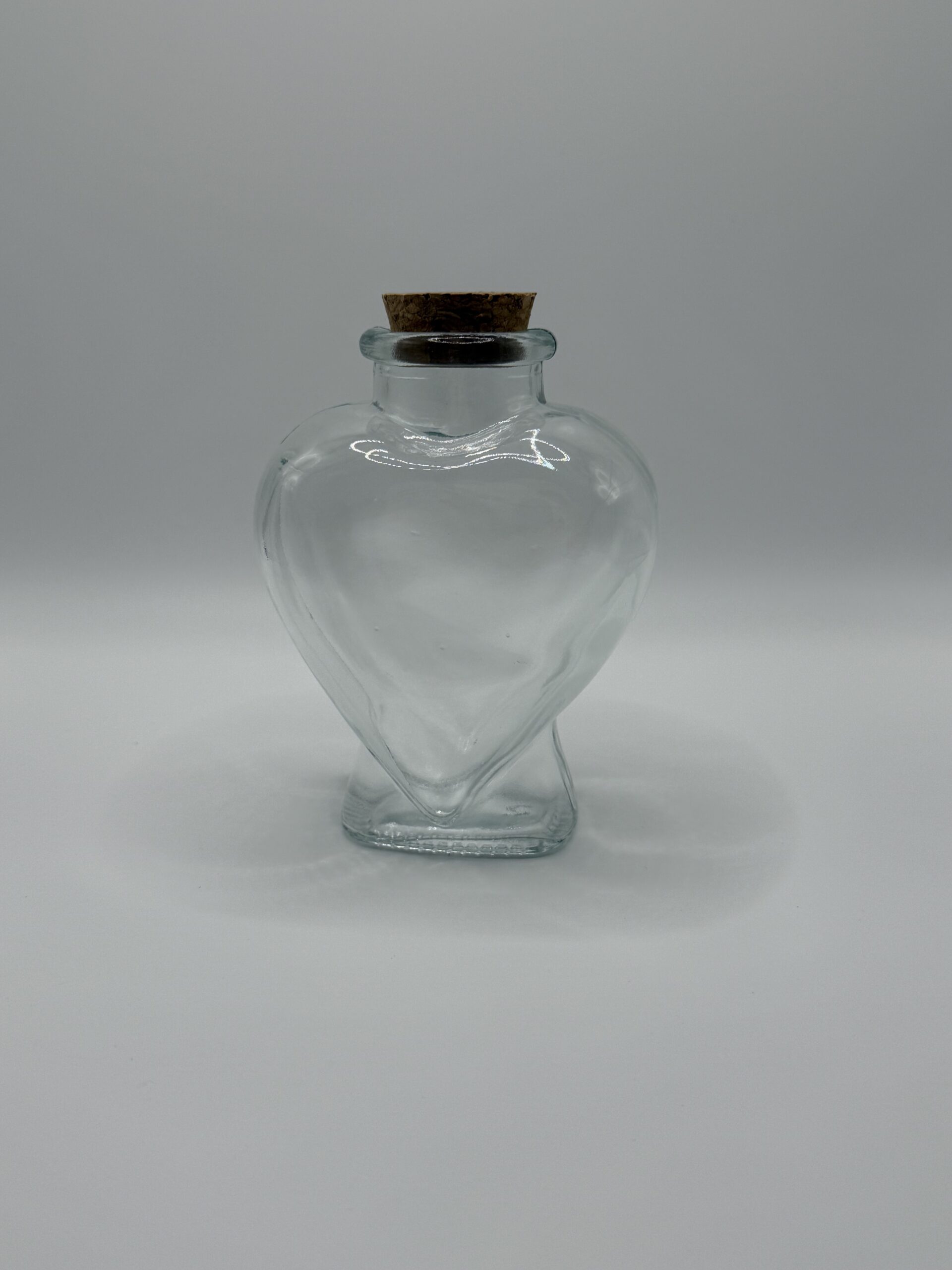 4oz Heart Shaped Glass Jar with Cork Top