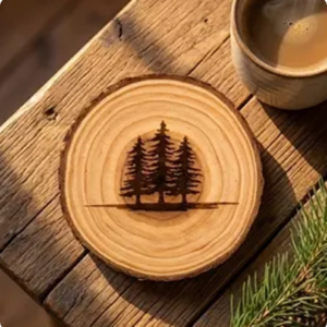 Rustic Cabin Engraved Coasters
